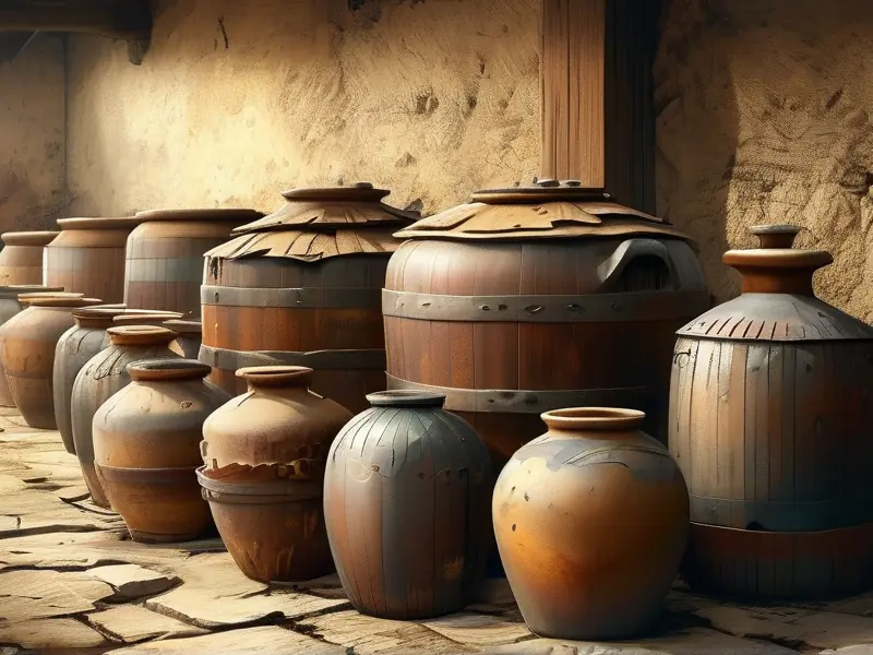 古代酿酒技术的传统场景