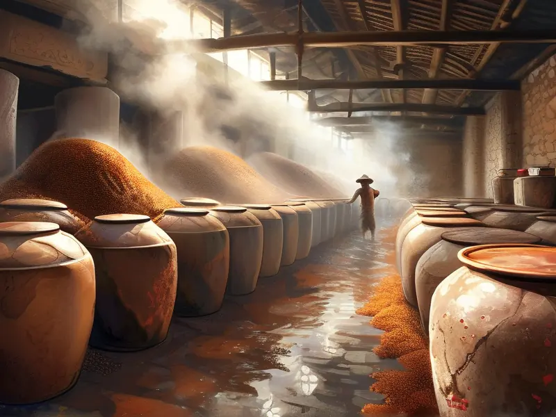 酱香白酒传统酿造工艺实景展示