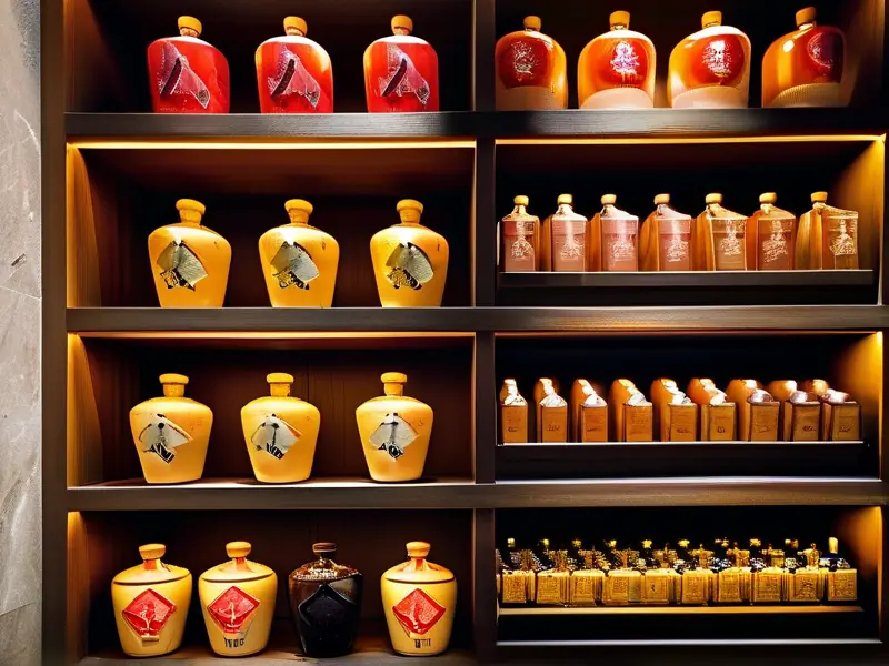 酱香酒在传统酒窖中的储藏展示