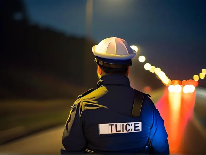 交警检查酒驾现场