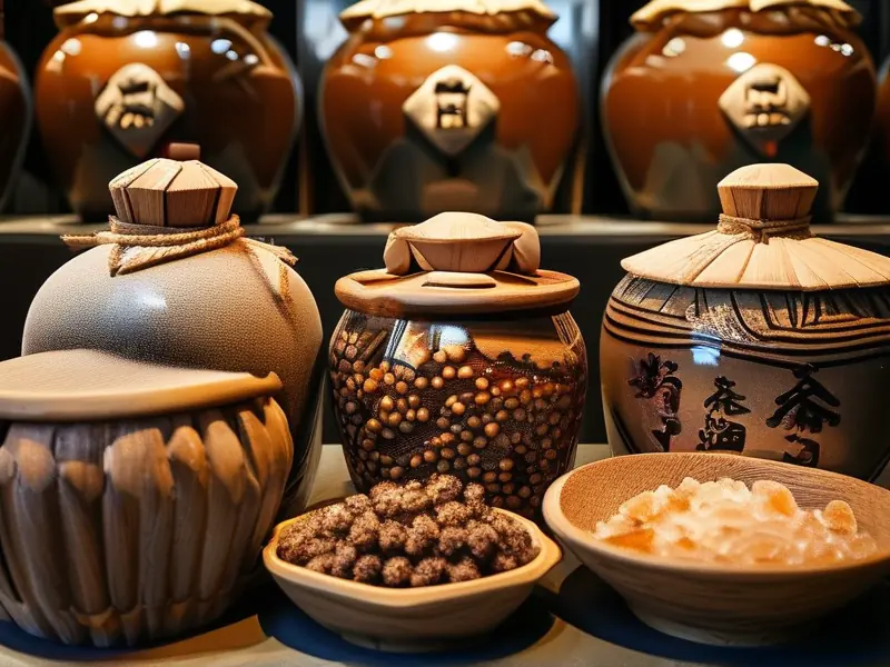 椒酒制作原料及成品展示图