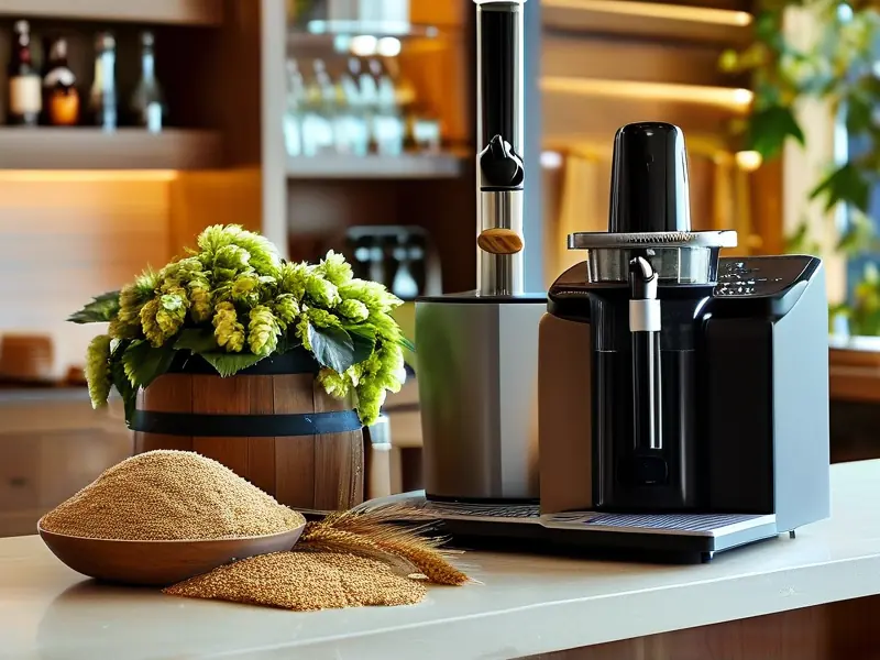 家庭酿酒机在厨房中的使用场景展示