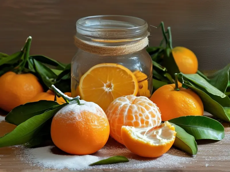 橘子水果酒制作材料及成品展示