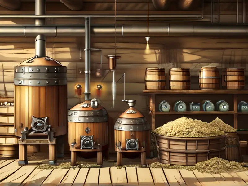 朗姆酒酿造过程示意图