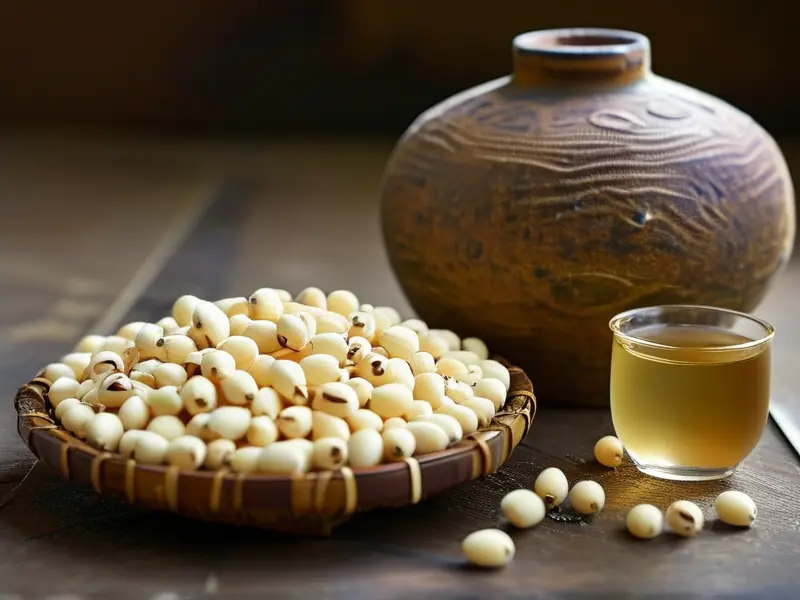 莲子白酒酿造过程及成品展示