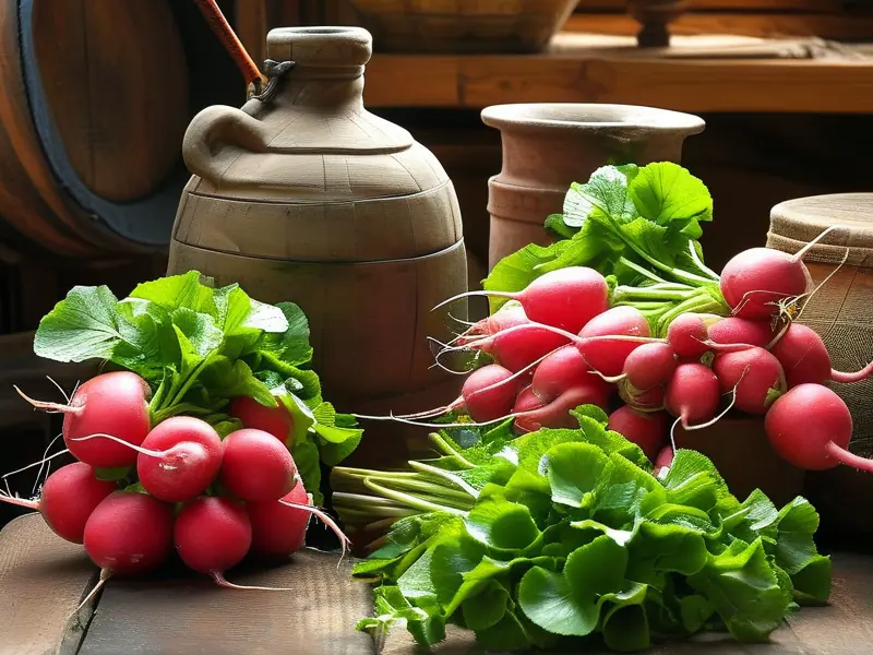萝卜酿酒原料与工具展示