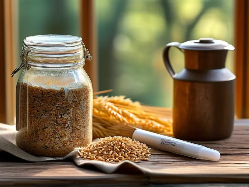 麦麸酿酒原料及发酵过程展示