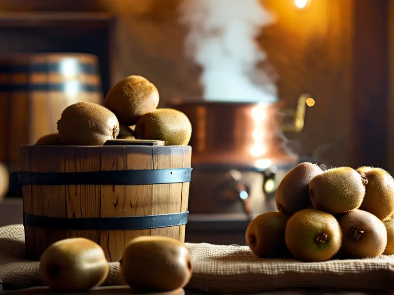 猕猴桃白酒蒸馏工艺流程实拍图