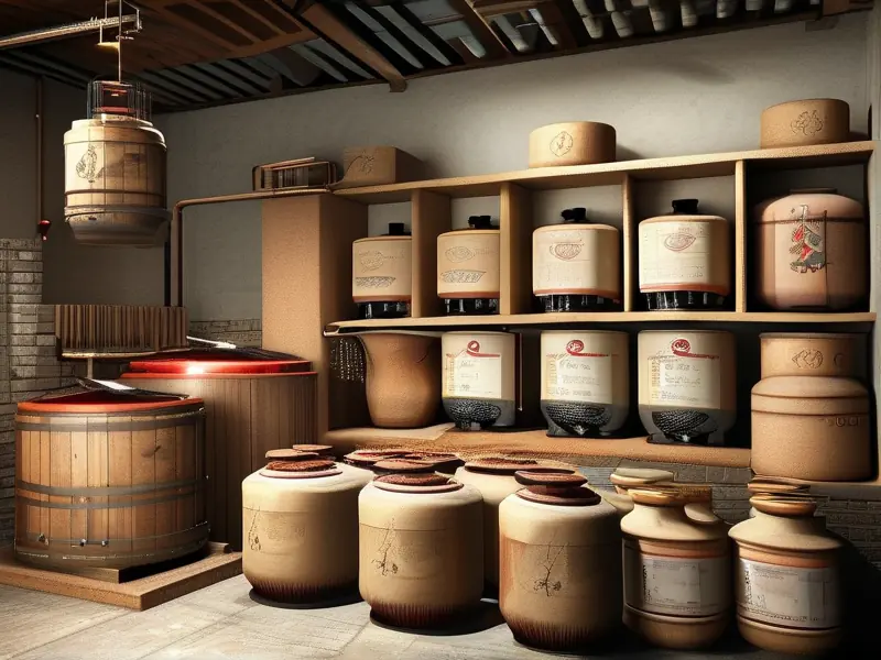 传统白酒酿造工艺流程示意图