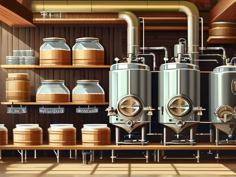 酿酒技术流程示意图