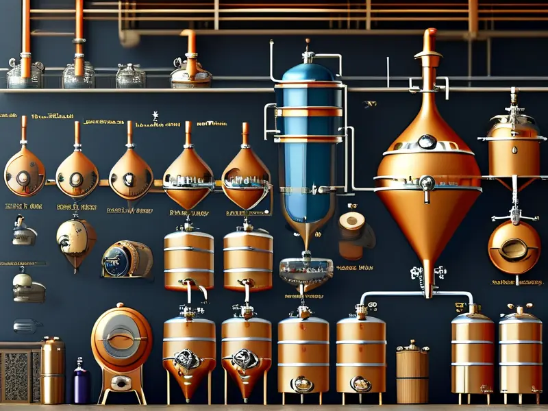 酿酒工艺流程图及常见设备展示