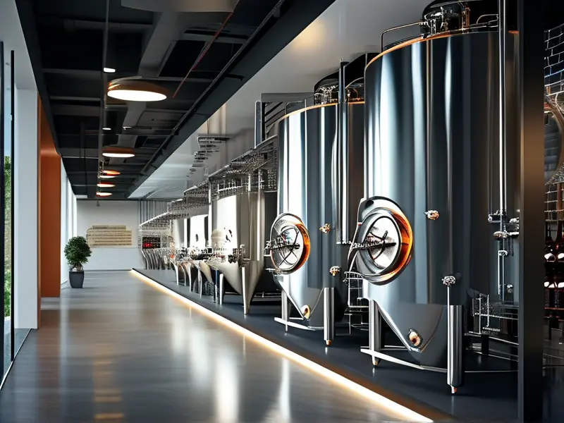 现代化酿酒设备生产线展示