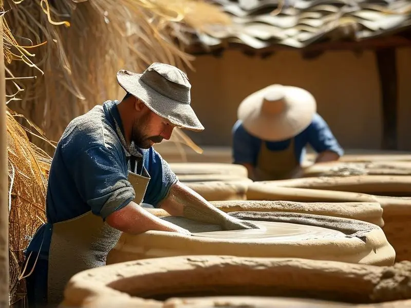 传统酿酒泥窖制作过程实拍图