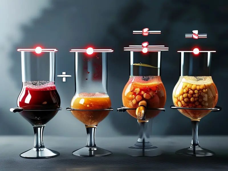 酿酒发酵过程时间对比示意图