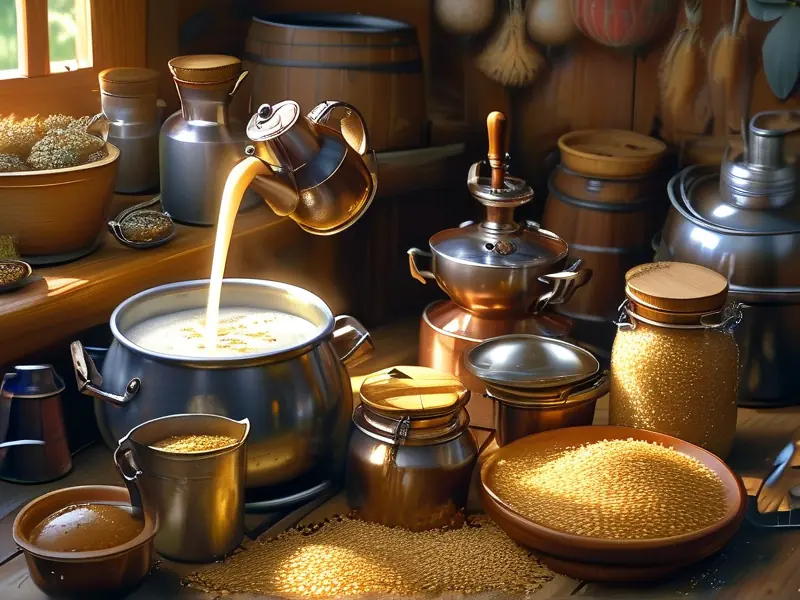 精酿啤酒酿造过程展示