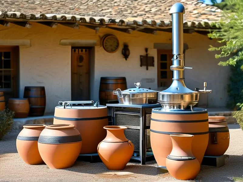 农村自制酿酒设备实景展示