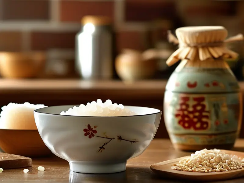 家庭自制糯米甜酒成品展示