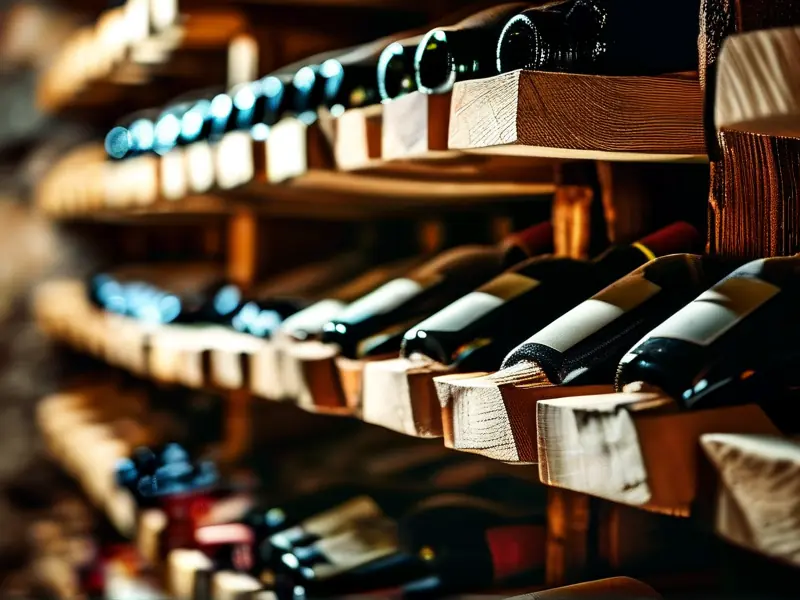 瓶装酒窖藏环境展示图