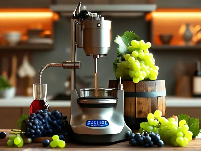 家用葡萄酿酒机器工作场景