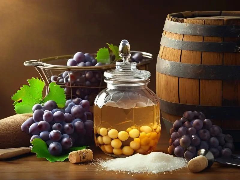 家庭自酿葡萄泡酒的制作过程展示