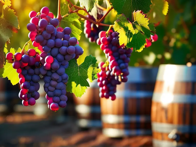 葡萄酒酿造过程示意图