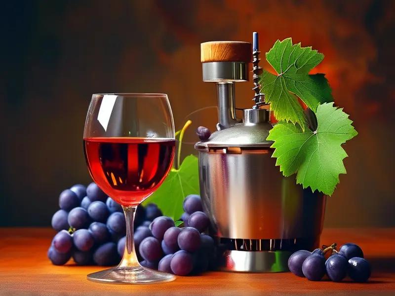 葡萄酒酿制过程展示图