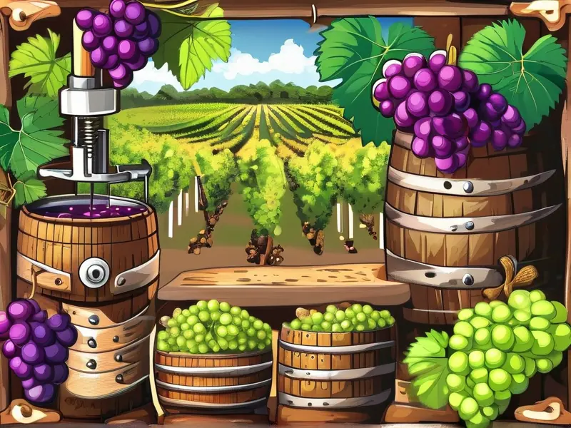 葡萄酒酿造工艺流程示意图