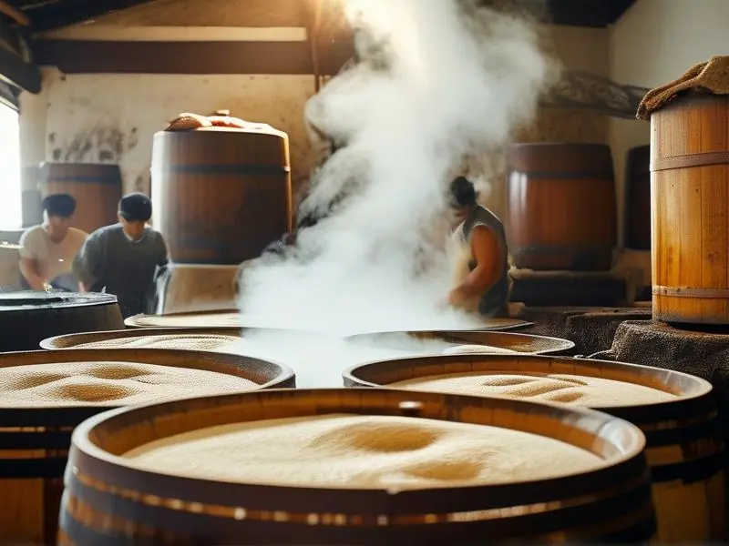 清白酒传统酿造工艺展示