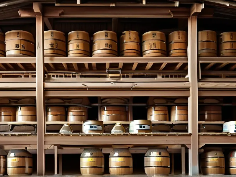 清酒传统酿造过程展示