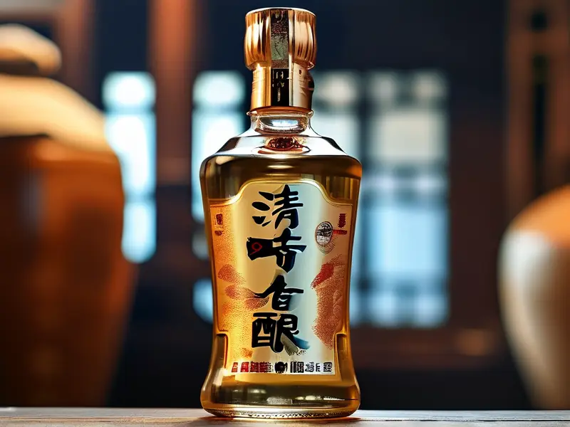 清照特酿42度浓香型白酒瓶身展示