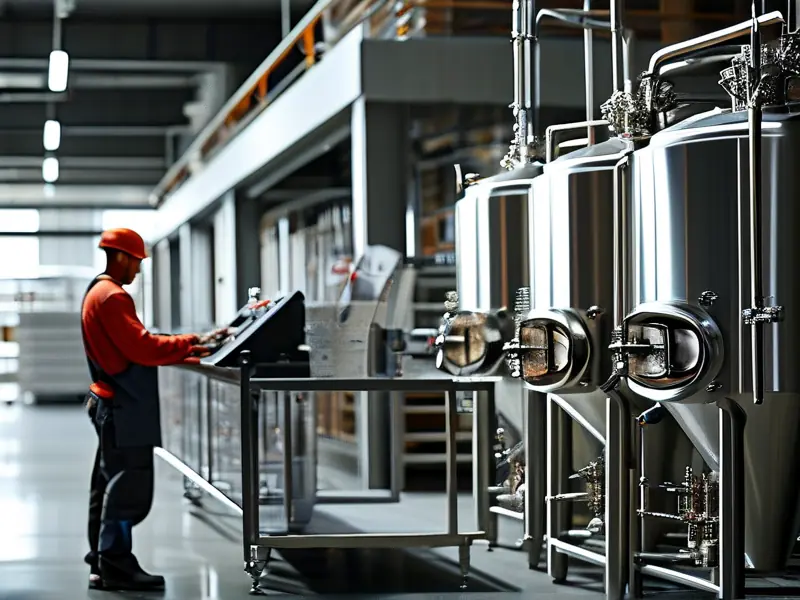 全自动酿酒设备生产线实景图