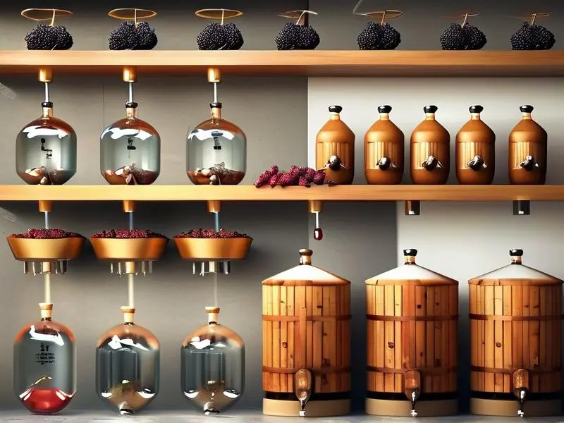 桑葚酒生产工艺流程示意图