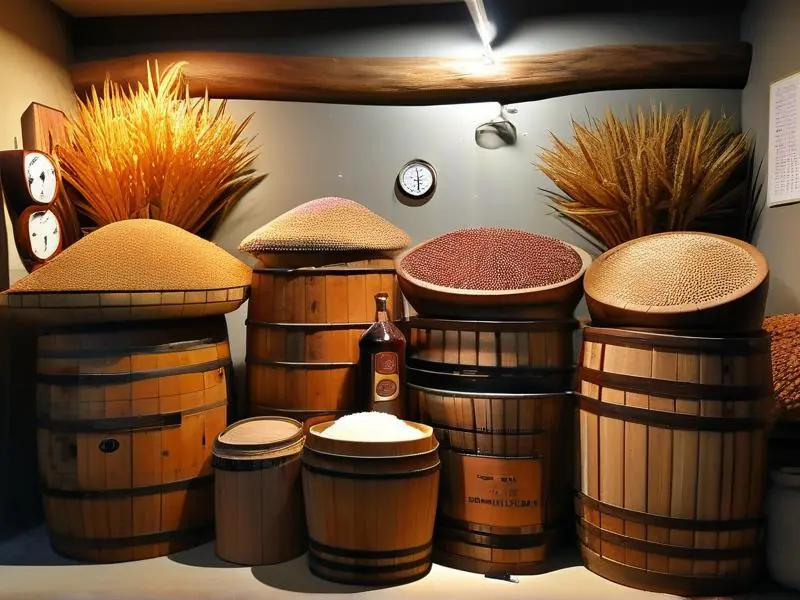烧酒发酵原料与工具展示