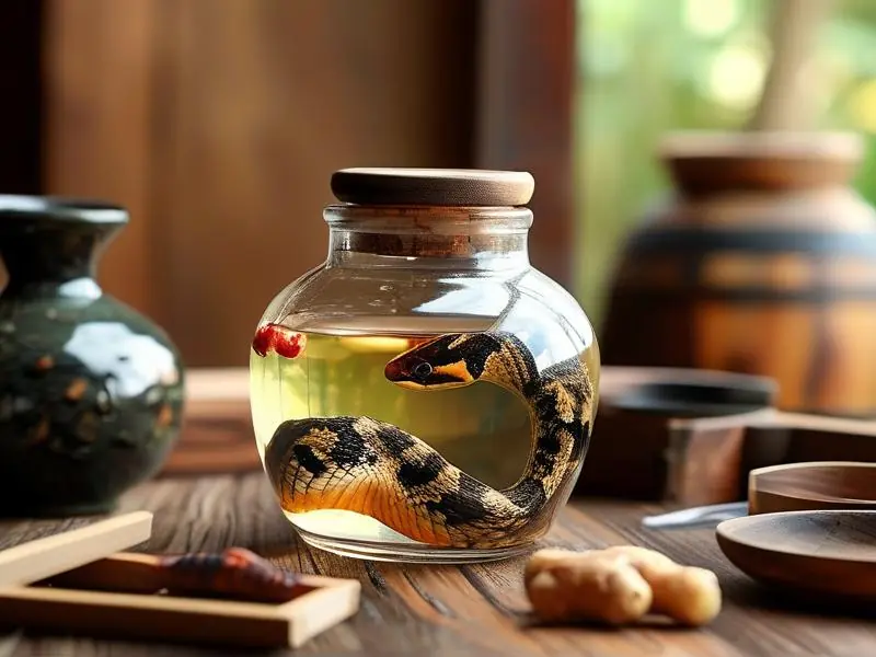 蛇泡酒制作过程实拍图