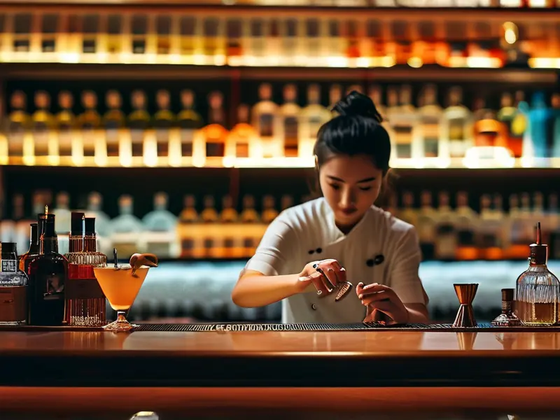 唐山调酒培训学校学员调制鸡尾酒