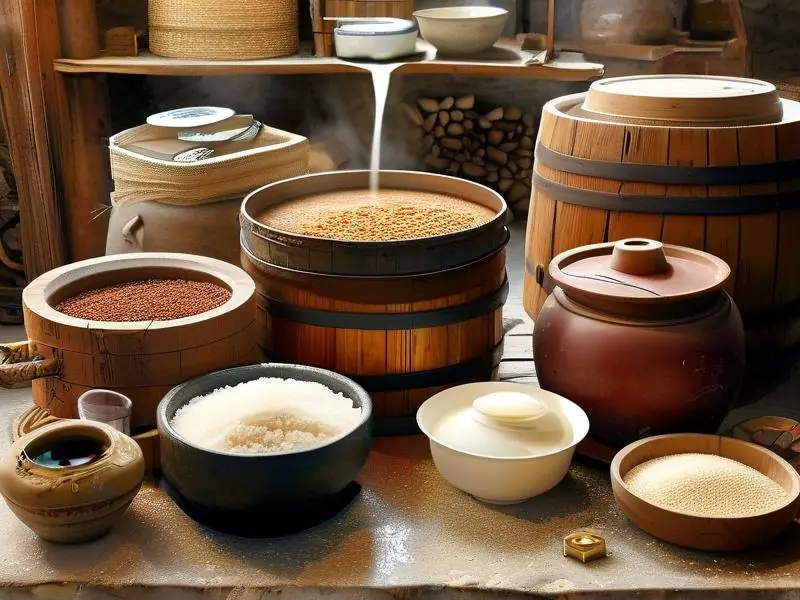 家庭甜酒制作六个步骤示意图