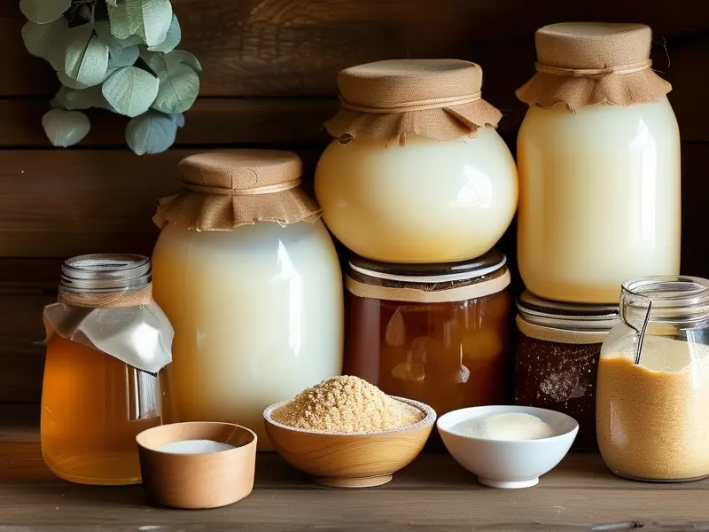 甜酒曲制作原料和工具展示