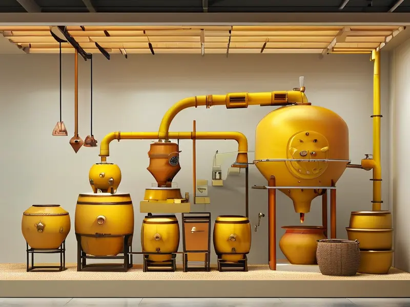 甜型黄酒传统酿造工艺流程实拍图