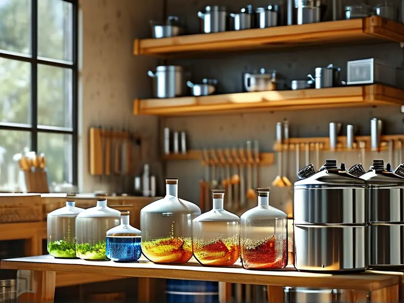 小作坊酿酒设备摆放实景图