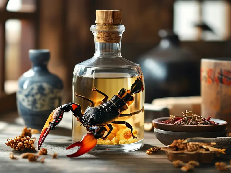 蝎子泡酒制作过程示意图