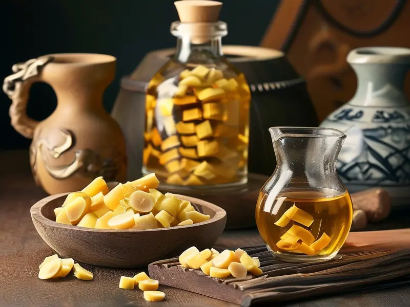 野生黄精泡酒制作过程展示