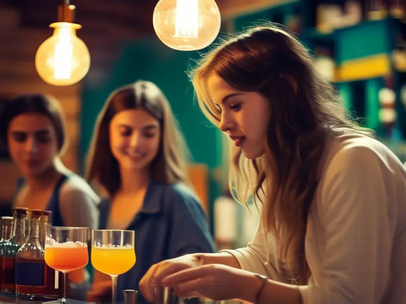 调酒培训学校学生上课场景