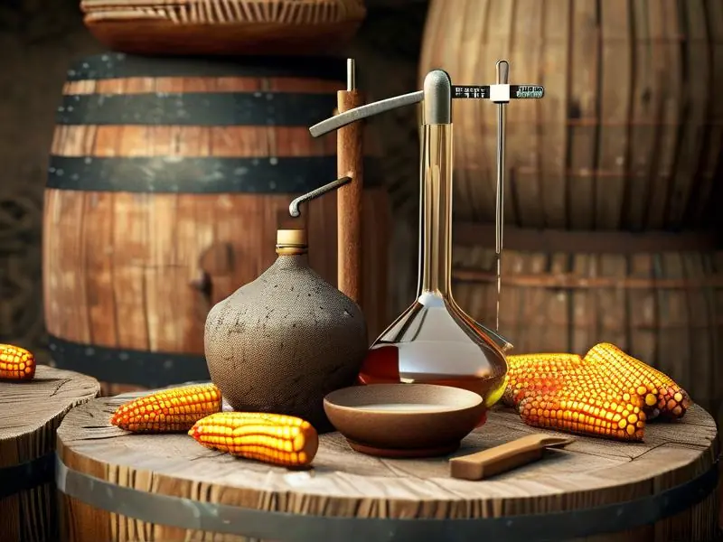 玉米固态发酵酿酒过程实拍