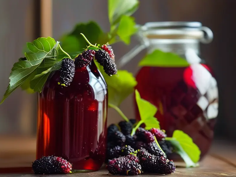 自制桑葚酒材料与制作过程实拍图