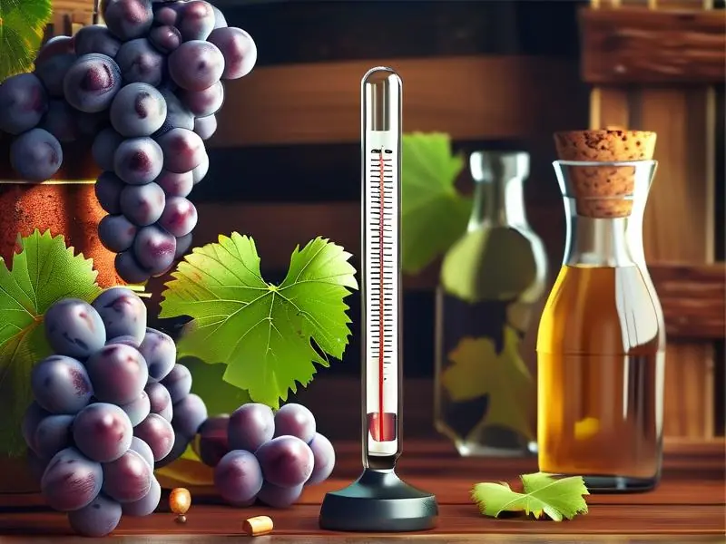 自制葡萄酒发酵温度测量实拍图