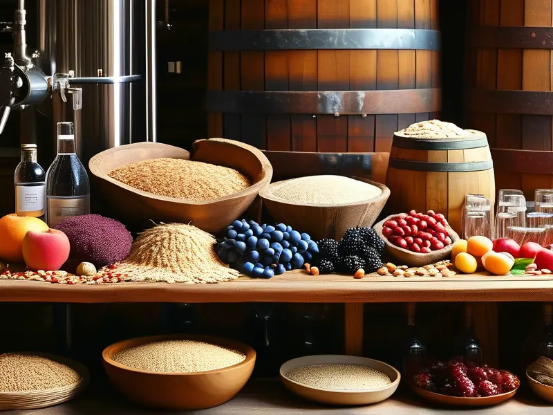 酿酒原料展示图