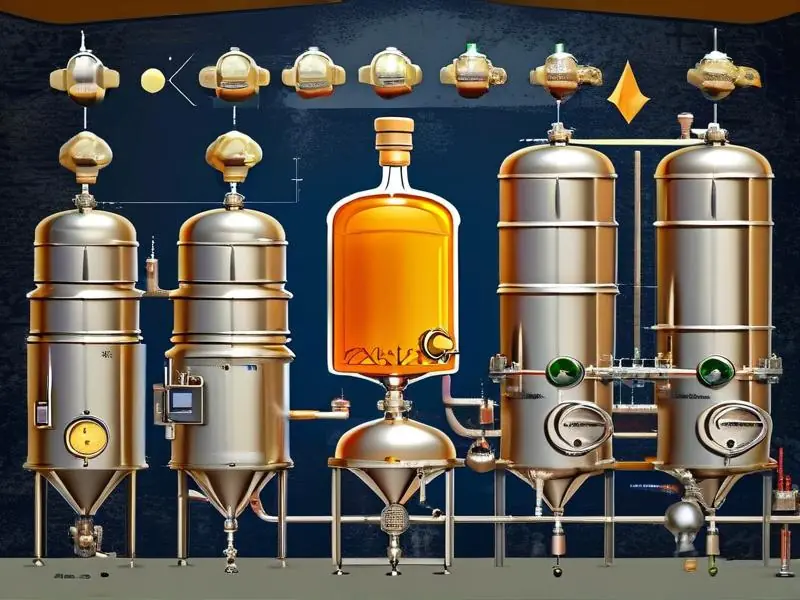 伏特加酒酿造过程示意图