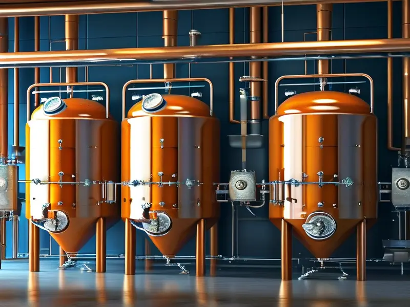 啤酒发酵工段工艺流程示意图