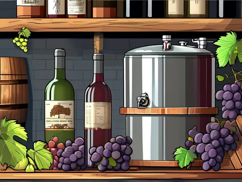 葡萄酒酿造与勾兑工艺对比示意图