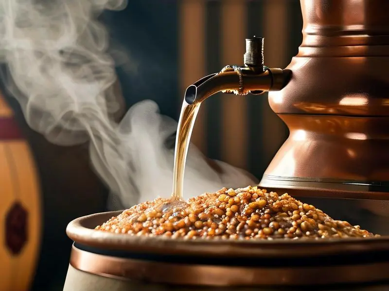 传统烧酒蒸馏设备工作现场实拍图